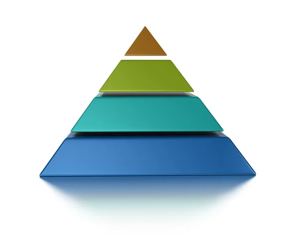 Gesneden pyramic, 4 niveaus — Stockfoto