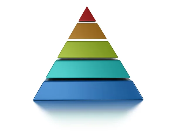 Skivad pyramic, 5 nivåer — Stockfoto