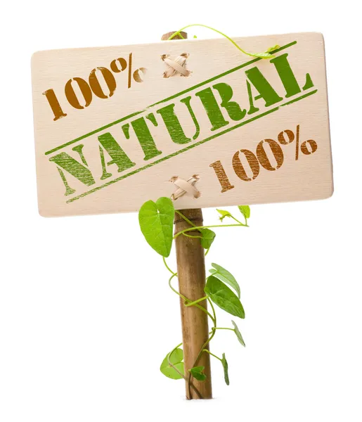 Zöld természetes és bio-jel — Stock Fotó