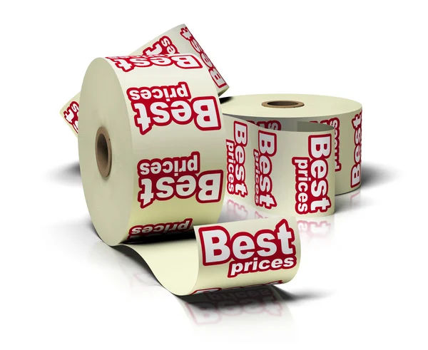Best price sticker rolls — Stock Photo, Image