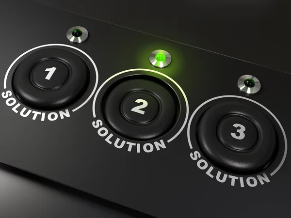 Dilemma, Three solutions, one choice — Stock Photo, Image