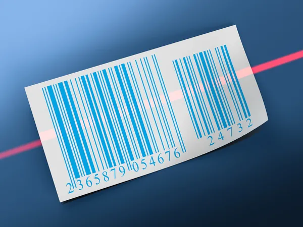 Etiqueta de etiqueta de códigos de barras — Fotografia de Stock