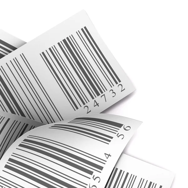 Multicolored barcodes sticker label over white background — Stock Photo, Image