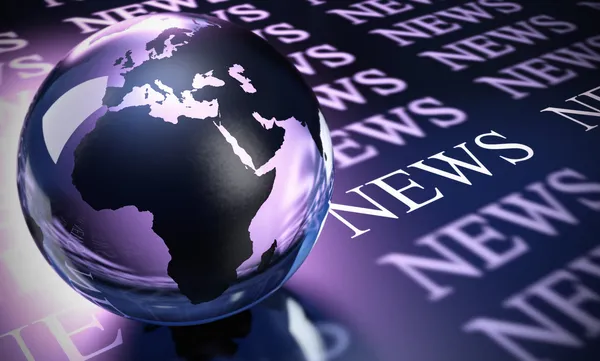 Worldwide news background — Stock Photo, Image