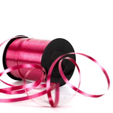 Bobbin of pink ribbon clipart