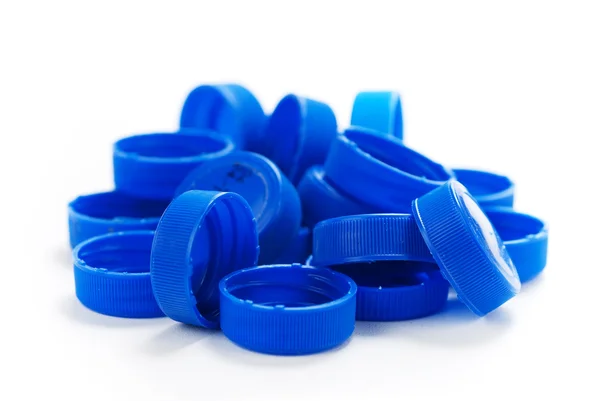 Collect and Recycling of water bottle plastic caps — Stock Photo, Image