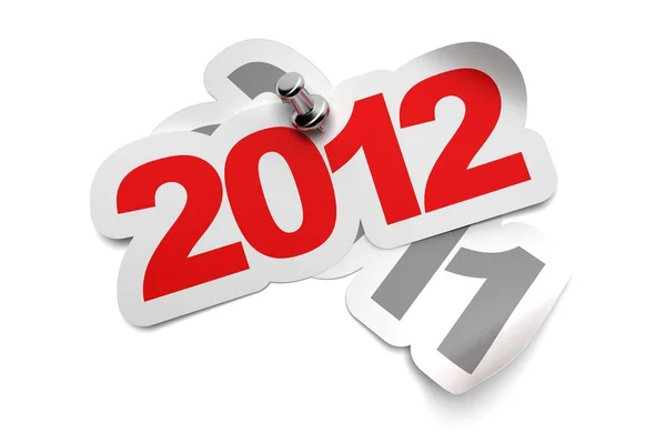 2012 대 2011-2012 인사말 카드 — 스톡 사진