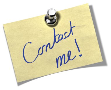Contact me memo note clipart