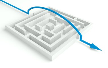 3d Maze Solved, Smart Solution clipart