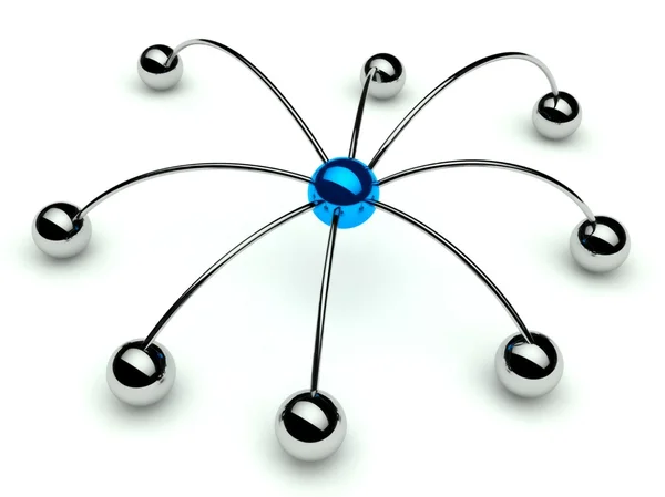 Netwrok spider, Konzeption von Kommunikation und Hierarchie — Stockfoto