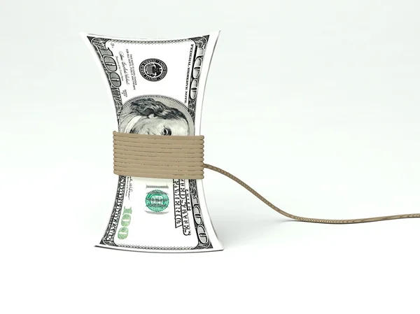 Sparen, Geld am Seil, Finanzmarktkrise — Stockfoto