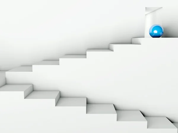 Лестницы путь к успеху, 3d бизнес-концепция — стоковое фото