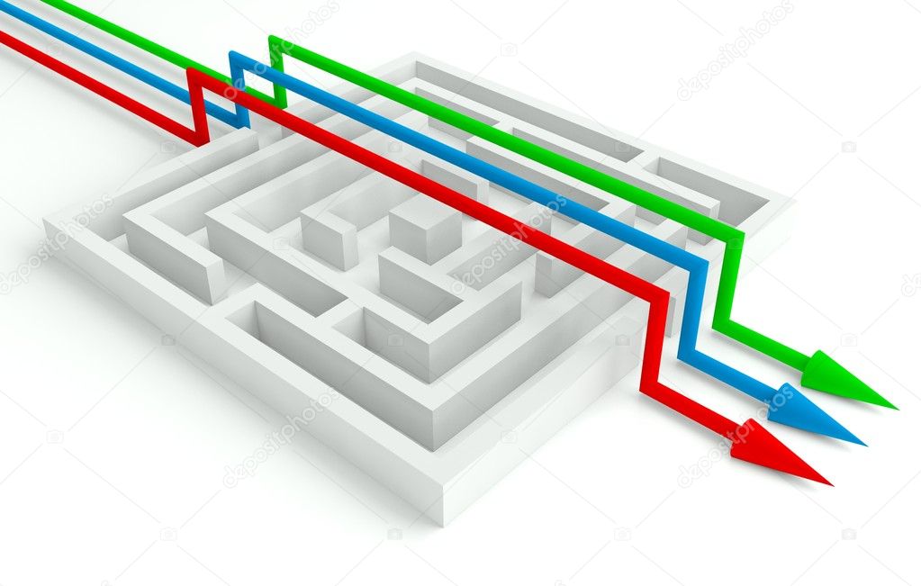 3d Maze Solved by Workgroup, Smart Solution