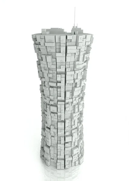 3D-futuristische modern gebouw — Stockfoto