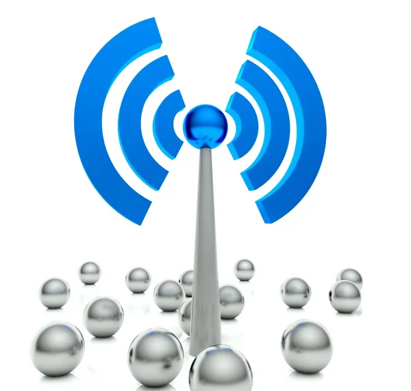Ikona WiFi hot spot, internet koncepcja — Zdjęcie stockowe