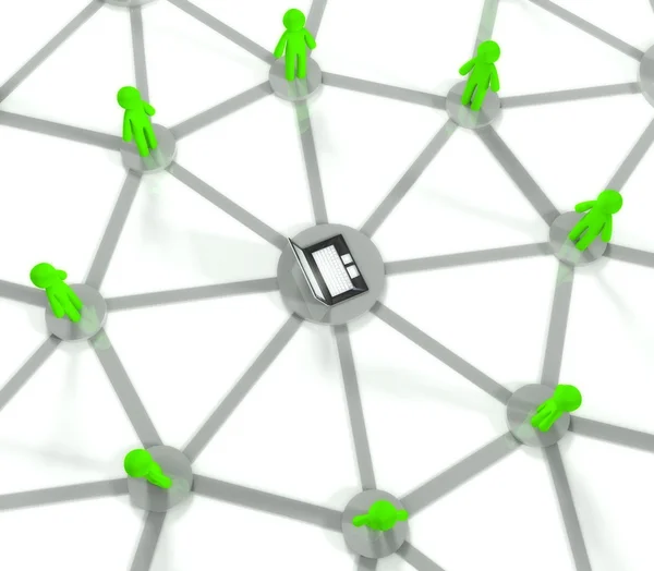 3d conexión de red social, concepto de Internet — Foto de Stock