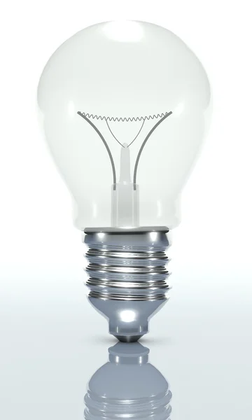 Bombilla de luz 3D, aislada blanca — Foto de Stock