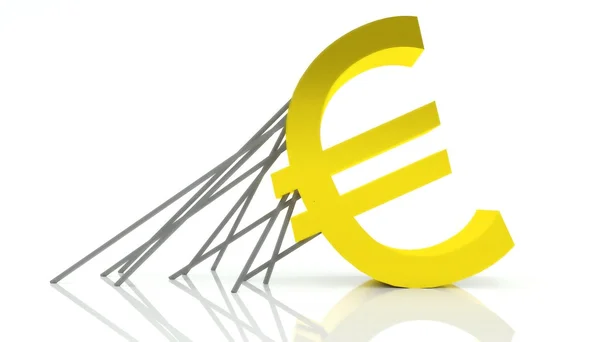 Crise do euro: moeda, salvamento e apoio — Fotografia de Stock