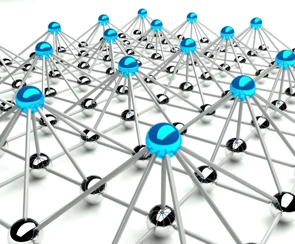 Streszczenie koncepcji sieci, komunikacji i hierarchii — Zdjęcie stockowe