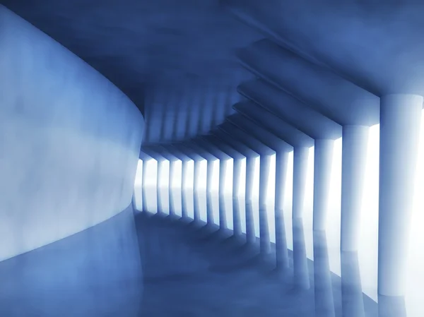 3D modern arkitektur korridor — Stockfoto