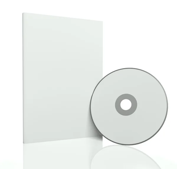3d 空白框和 cd 或 dvd 磁盘 — 图库照片