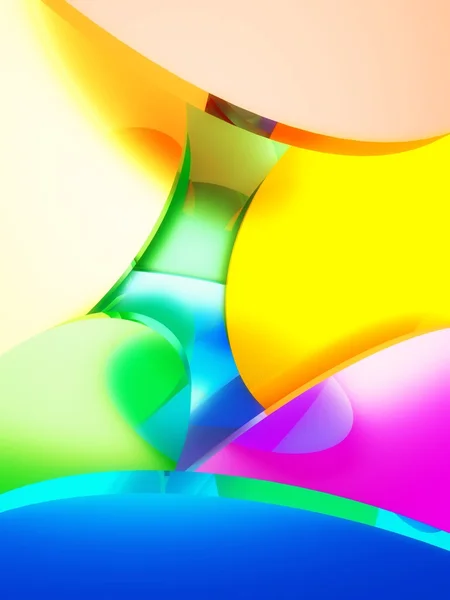 3D-kleurrijke achtergrond van cirkels — Stockfoto