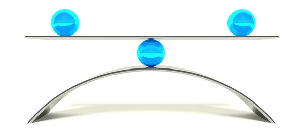 3d ball balance, concept of equilibrium — Stock Photo, Image
