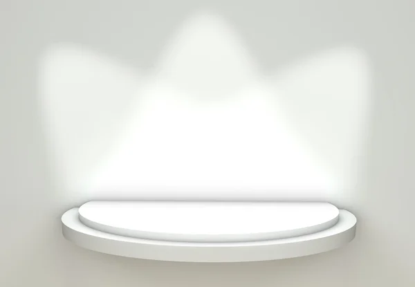 3D boş beyaz raf — Stok fotoğraf