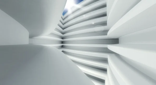 3D interiér moderní architektury — Stock fotografie