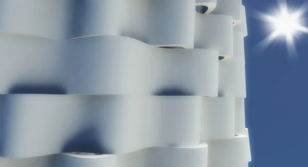 3D ściany nowoczesnej architektury — Zdjęcie stockowe