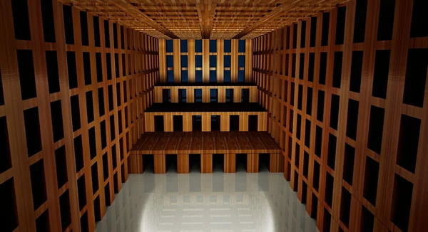 3d 抽象现代建筑室内 — 图库照片