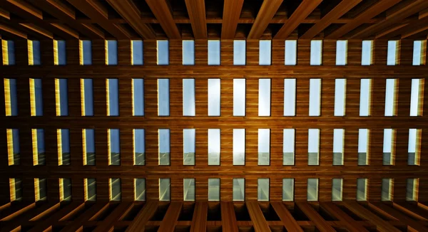 3 d の抽象的な近代建築インテリア — ストック写真