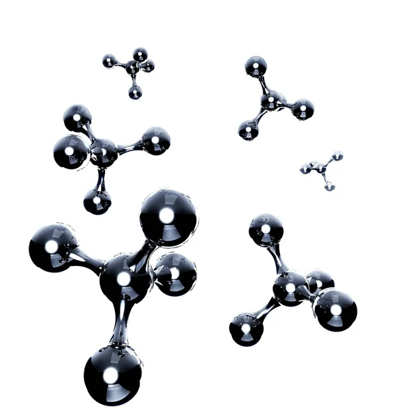 白で隔離される分子 — ストック写真