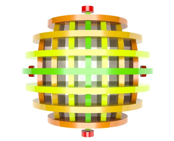 Логотип 3D-сети — стоковое фото