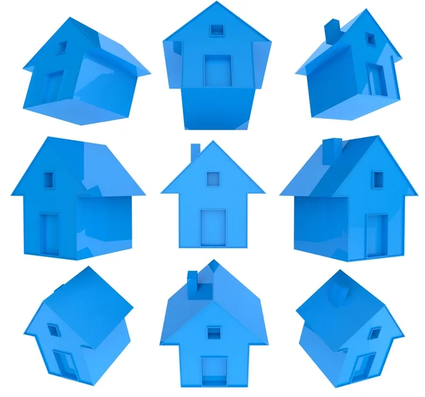 3D hus ikonen — Stockfoto
