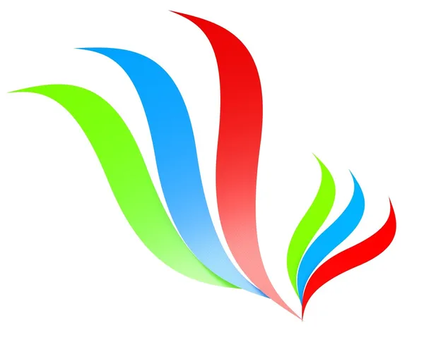 stock image 3d rgb feather logo