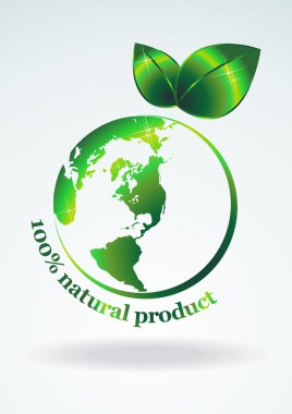 Symbol green planet. clipart