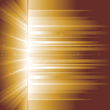 Golden glow. Rays. clipart