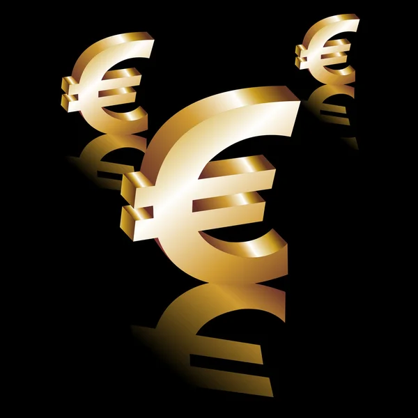 Zlaté euro. — Stockový vektor