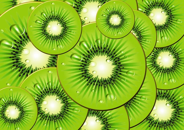 Vektorfrucht der Kiwi. — Stockvektor