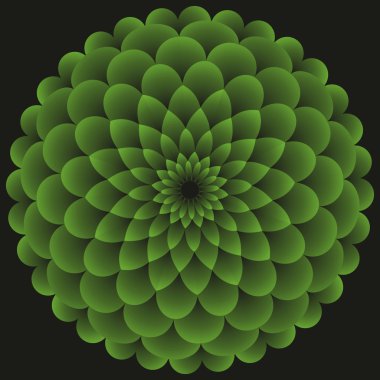Abstract green flower. clipart