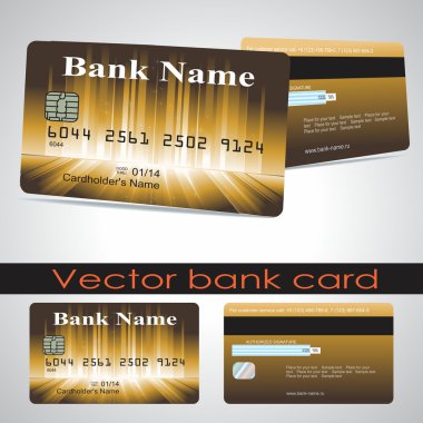 Bank card customer. Vector. clipart