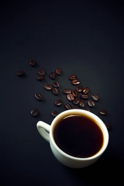 Kaffe och bönor — Stockfoto