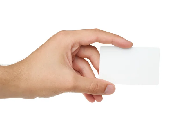 Кредитная карта с пустой рукой — стоковое фото