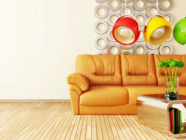 Içinde güzel mobilyalar ile modern iç odası. — Stok fotoğraf