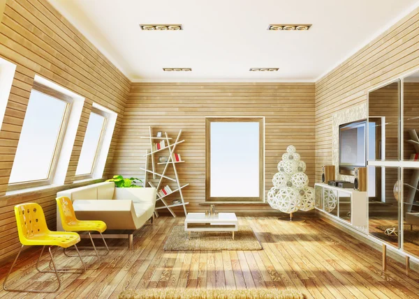 내부 좋은 가구를 가진 현대 인테리어 방. — 스톡 사진