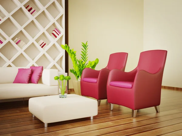 Habitación interior moderna con muebles agradables en el interior . — Foto de Stock