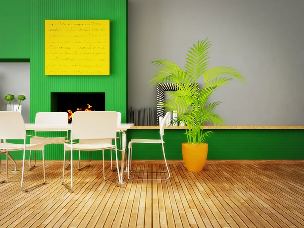 Moderne interieur kamer met mooi meubilair binnen. — Stockfoto