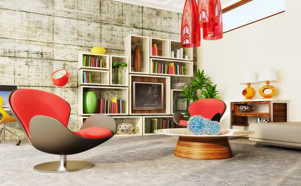 Modern belső szoba, szép bútorok belsejében. — Stock Fotó