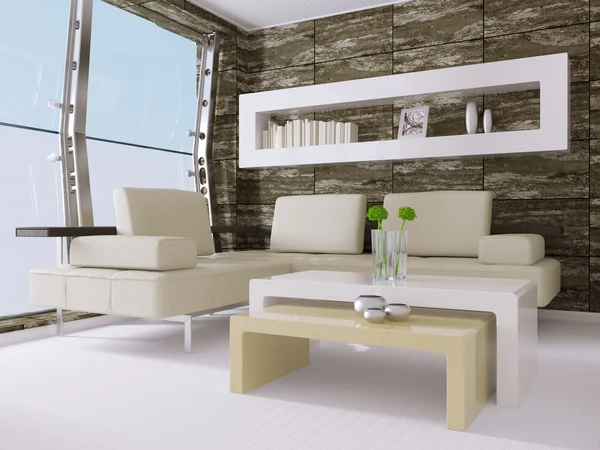 Modern interior room with nice furniture inside. — Stock Photo, Image